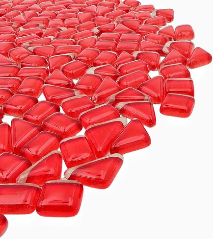 500g/1.1lb Crystal Glass Mosaic Tiles,Glass Mosaic Pieces for Crafts,Irregular Mosaic Pieces for Home Decoration or DIY Crafts,Mosaic Making Supplies. (Mixed Color) in Saudi Arabia
