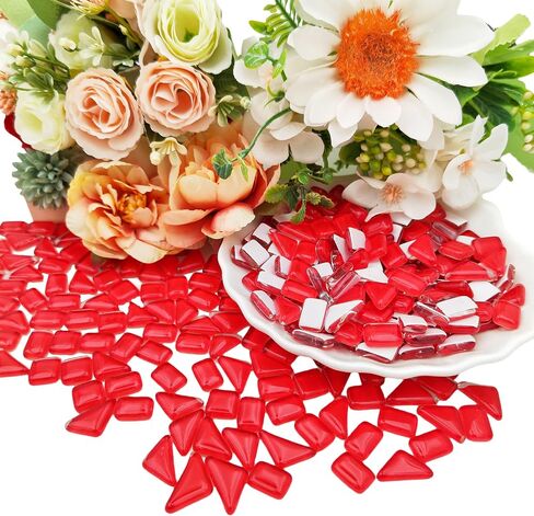 500g/1.1lb Crystal Glass Mosaic Tiles,Glass Mosaic Pieces for Crafts,Irregular Mosaic Pieces for Home Decoration or DIY Crafts,Mosaic Making Supplies. (Mixed Color) in Saudi Arabia