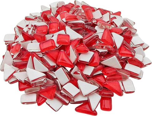 500g/1.1lb Crystal Glass Mosaic Tiles,Glass Mosaic Pieces for Crafts,Irregular Mosaic Pieces for Home Decoration or DIY Crafts,Mosaic Making Supplies. (Mixed Color) in Saudi Arabia
