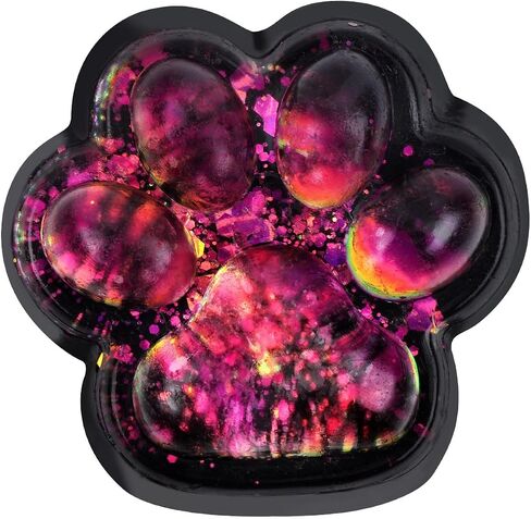 Cat Paw Squeeze Toy, Starry Sky Cat Paw Squish Toys Fun Squishy Pinch Taba Toy Fufu Kitty Paw Relaxing Stress Toy Kawaii Paw Fidget Toys for Kids Adults Halloween Easter Party Favors (Dazzling Blue) in Saudi Arabia