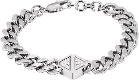 Emporio Armani Men's Silver Stainless Steel Chain Bracelet (Model: EGS3041040) in Saudi Arabia