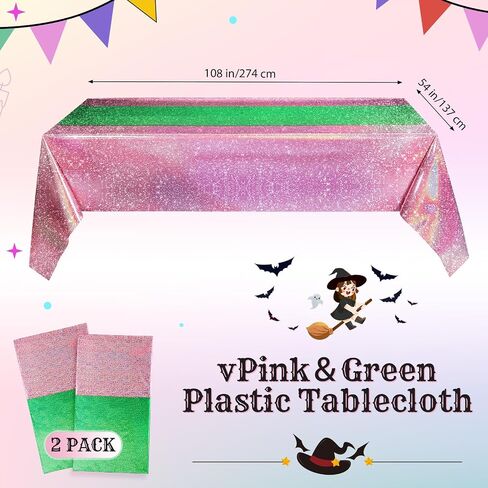 Oudain 3 Pcs Kpop Theme Party Purple & Pink & Silver Iridescent Party Tablecloth 54 x 108 Inch Plastic Rectangle Tablecloth Waterproof Table Cover for Kpop Theme Birthday Decoration in Kuwait
