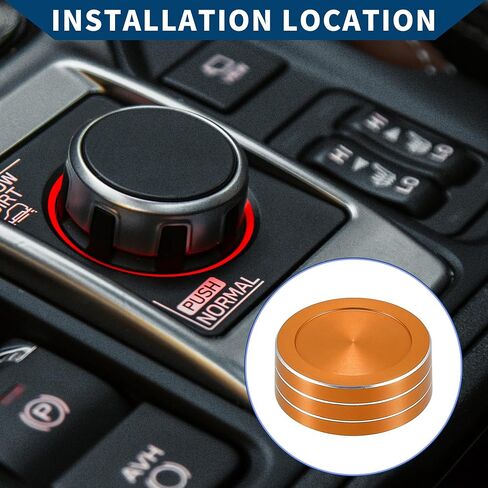 Drive Mode Gear Shift Control Switch Knob Cover Ring for Subaru Forester 2019-2022 / Interior Decal Trim/Stylish Aluminum Alloy / 1 Pcs Blue in Saudi Arabia