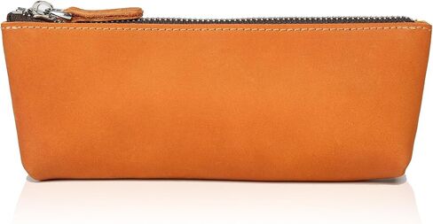 Genuine Leather Pen Pouch - Elegant Handcrafted Zipper Pencil Case, Small Coin Purse, Money Bag, and Makeup Case in Saudi Arabia