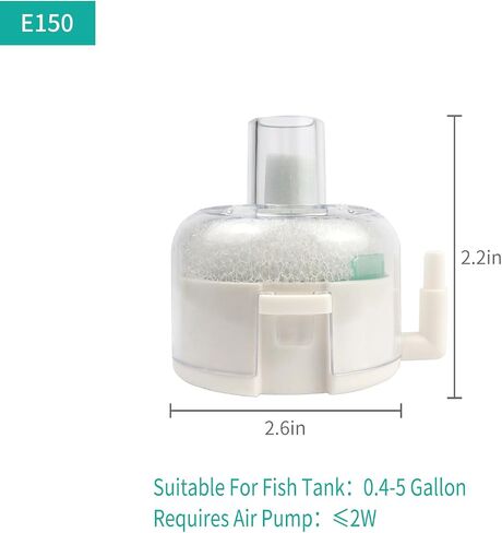 Small Aquarium Sponge Filter, Small Fish Tank Filter & Mini Submersible Fish Filter Built-in Air Bubble Stone and Bio Sponge for Fish Tanks up to 5 Gallon (Air Pump Not Included) in Kuwait