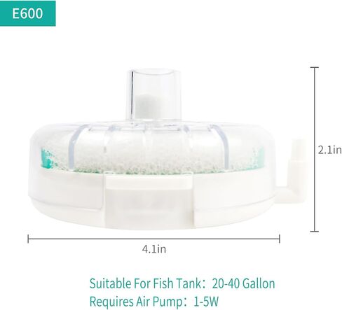 Small Aquarium Sponge Filter, Small Fish Tank Filter & Mini Submersible Fish Filter Built-in Air Bubble Stone and Bio Sponge for Fish Tanks up to 5 Gallon (Air Pump Not Included) in Kuwait