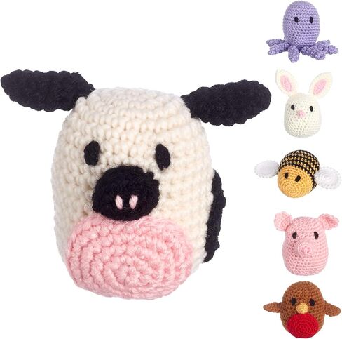 Leisure Arts Little Crochet Friend Animals Crochet Kit, Unicorn, 8", Complete Crochet kit, Learn to Crochet Animal Starter kit for All Ages, Includes Instructions, DIY amigurumi Crochet Kits in Kuwait