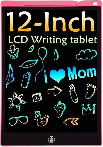 12-Inch LCD Writing Tablet for Kids Doodle Board, Electronic Sketch Drawing Tablet Drawing Pad Activity Games Drawing Board, LEYAOYAO Toddler Travel Learning Toy - Gift for 3-6 Years Old Girl Boy in Saudi Arabia