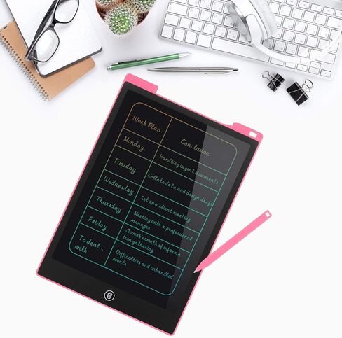 12-Inch LCD Writing Tablet for Kids Doodle Board, Electronic Sketch Drawing Tablet Drawing Pad Activity Games Drawing Board, LEYAOYAO Toddler Travel Learning Toy - Gift for 3-6 Years Old Girl Boy in Saudi Arabia