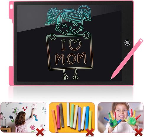 12-Inch LCD Writing Tablet for Kids Doodle Board, Electronic Sketch Drawing Tablet Drawing Pad Activity Games Drawing Board, LEYAOYAO Toddler Travel Learning Toy - Gift for 3-6 Years Old Girl Boy in Saudi Arabia