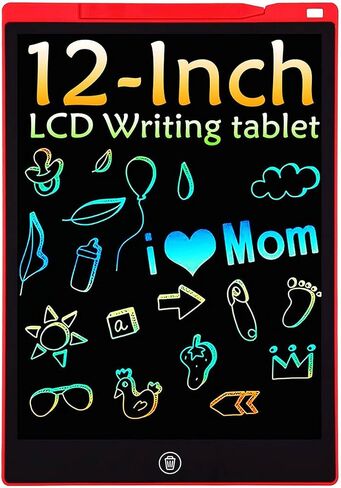 12-Inch LCD Writing Tablet for Kids Doodle Board, Electronic Sketch Drawing Tablet Drawing Pad Activity Games Drawing Board, LEYAOYAO Toddler Travel Learning Toy - Gift for 3-6 Years Old Girl Boy in Saudi Arabia