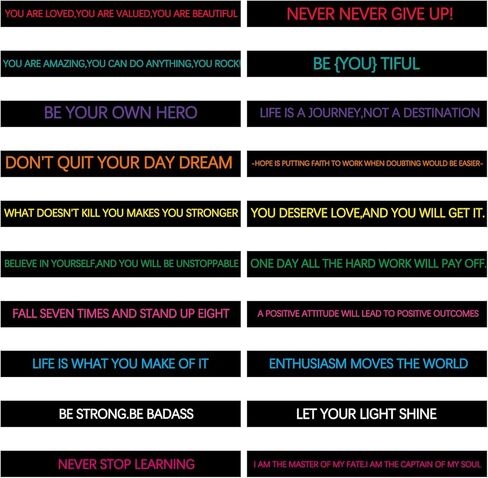 Sumind 100 Pcs Motivational Quote Silicone Wristbands Bulk Colored Inspirational Rubber Bracelets Stretch Unisex Wristbands for Women Men Graduation Gifts, 20 Styles(Bright Colors) in Kuwait