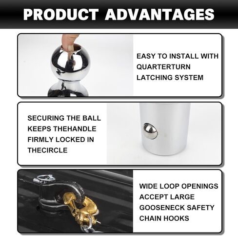 30137 Gooseneck Hitch Kit 2-5/16 Gooesneck Ball Gooseneck Ball Hitch Kit Compatible with Ford F-250 F-350 F-450 Nissan Titan XD Truck Pop-in Ball 2 Safety Chain 30,000 lbs GTW / 7,500 lbs VTW in Saudi Arabia