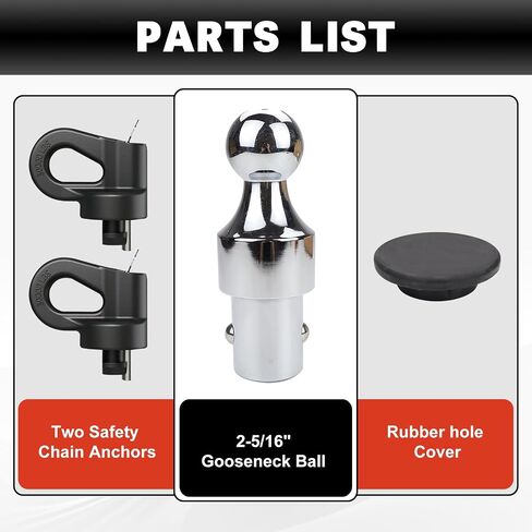 30137 Gooseneck Hitch Kit 2-5/16 Gooesneck Ball Gooseneck Ball Hitch Kit Compatible with Ford F-250 F-350 F-450 Nissan Titan XD Truck Pop-in Ball 2 Safety Chain 30,000 lbs GTW / 7,500 lbs VTW in Saudi Arabia
