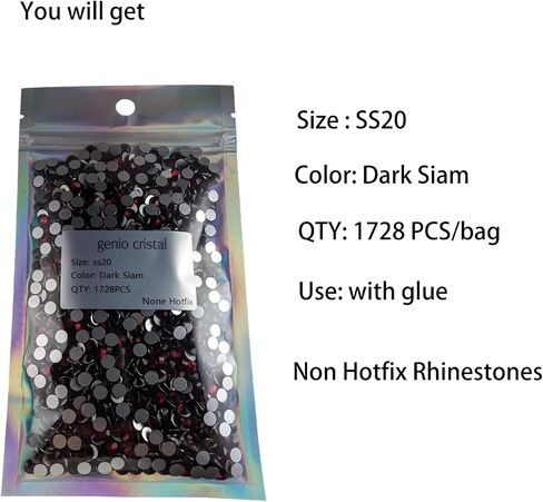 ss10 Transparent Glass Rhinestones Flatback, 50 Gross 2.8 mm Unfoiled Clear Flat Back Crystals Stones for DIY Crafts, Tumblers, Shoes in Saudi Arabia