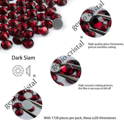 ss10 Transparent Glass Rhinestones Flatback, 50 Gross 2.8 mm Unfoiled Clear Flat Back Crystals Stones for DIY Crafts, Tumblers, Shoes in Saudi Arabia