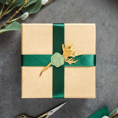 uniqooo 3d bow wax seal ملصقات - 50 pcs seal sage sage sage sage ، لدعوات الزفاف ، شارات التفاف الهدايا ، المظلات ، ديكور عيد الميلاد والحفلات ، بطاقات المعايدة in Kuwait