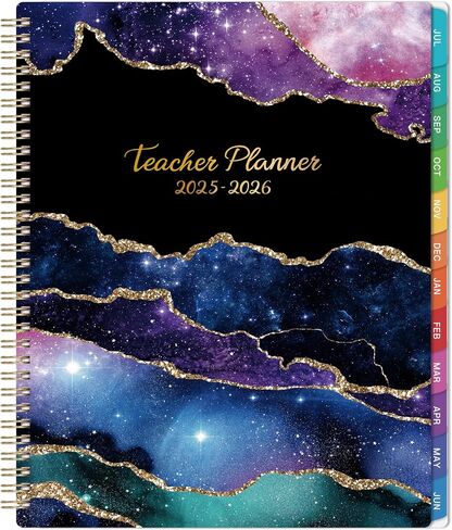 Teacher Planner 2026-2027, Lesson Plan Book 2026-2027, JUL 2026 - JUN 2027, Teacher Lesson Plan Book, School Schedules Academic Planner, 8.5" x 11", Colorful Monthly Tabs, Back Pocket in Kuwait