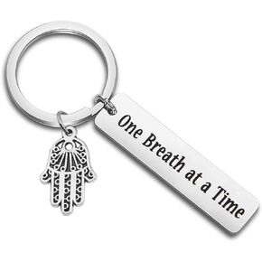 SEIRAA Yoga Keychain Hand of Hamsa Charm Keychain Yoga Gift Gift For Her
