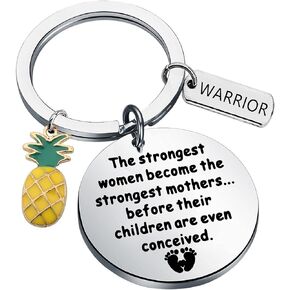 FUSTMW IVF Mom Gifts IVF Pineapple Keychain IVF Infertility Warrior Jewelry Gift