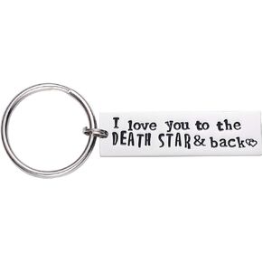I love you to the Death Star and Back Keychain Geekery Fan Sci Fi Geeky Gifts