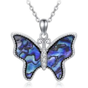 قلادة فراشة من الفضة الاسترليني عيار 925 بدلاية على شكل فراشة على شكل فراشة على شكل حيوان، مجوهرات هدايا للنساء والفتيات المراهقات, فضة استرلينية, فضة استرليني 925 in Kuwait