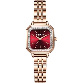 ساعات CakCity الكلاسيكية للنساء ساعات ذهبية وردية مع حزام فولاذي ساعة نسائية أنيقة للنساء ساعة يد كوارتز تناظرية هدايا لها in Kuwait