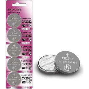 SKOANBE CR3032 Button Coin Cell Battery-5Packs