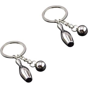 سلسلة مفاتيح للبولينج على شكل سلسلة مفاتيح للسيارة، عالية التحمل للرجال والنساء - عبوة من 2 in Kuwait