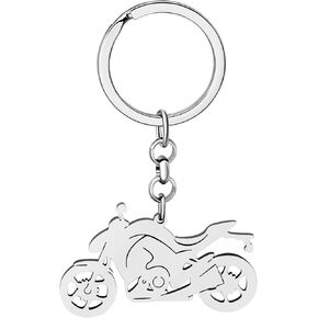 Stainless Steel Cute Road Bike Keyring Bicycle Key Chain Rings Jewelry Car Charms for Women Girls Cycling Enthusiasts