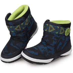Boys Snow Boots Boys Winter Boots for Kids Waterproof Winter Snow Boots for Boys Warm Fur Lined Slip Resistant Outdoor (Toddler/Little Boys)