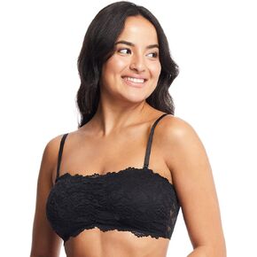 JENNY JEN Women's Amber Bandeau Bra with Adjustable Straps, Unpadded & Unlined Wireless Tube Top Bralette, Everyday Lingerie