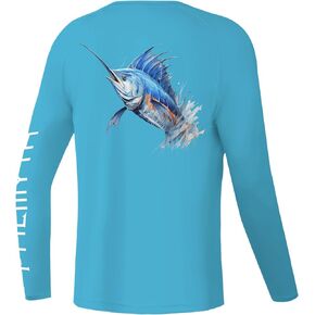 Palmyth Boys Fishing Shirt Youth Long Sleeve T-Shirt UPF 50+ Sun Protection