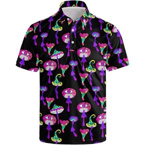 Mens Golf Shirt Dry Fit Casual Short Sleeve