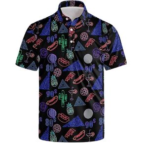Mens Golf Shirt Dry Fit Casual Short Sleeve in Kuwait