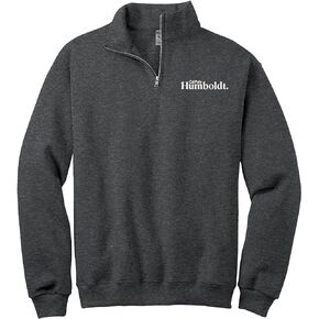 Cal Poly Humboldt Quarter Zip Cadet Collar Sweatshirt - State University Pullover Sweater