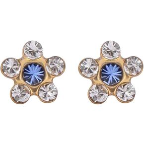 STUDEX Birthstone Tiny Tips Crystal Sapphire Stud Earrings in Prong Setting for Little Sensitive Ears 3mm-TT-6049