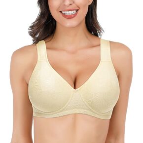 Women's Full Coverage Minimizer Bra Wirefree Plus Size Non Padded Comfort Bras