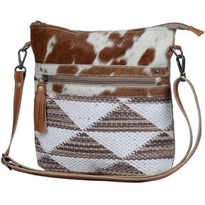 Myra Bag Dusky Triangles Small & Crossbody Bag Upcycled S-3329