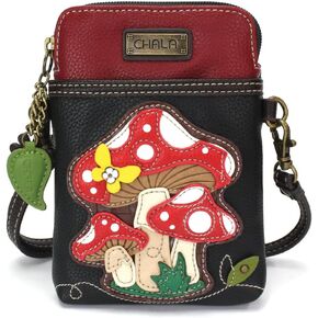 Chala Mushroom Vegan Leather Cellphone Crossbody Bag