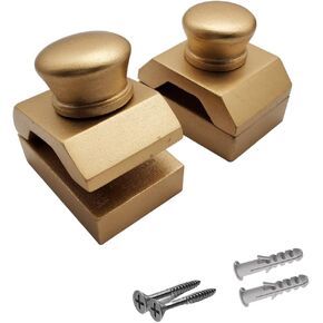 Hinge Back Wooden Quilt Wall Hanger – Cherry Brown – 2 Clamps with Screws for Tapestry Hangers Wall Hangings Wall Clips for Hanging Quilt Hangers for Wall hangings