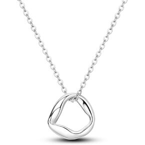 NARMO 925 Sterling Silver Necklace for Women Heart Pendant Necklace Moon Pendant Necklace Colorful Cubic Zirconia Pendant with Chain Necklace Various Dainty Necklaces for Women Girls
