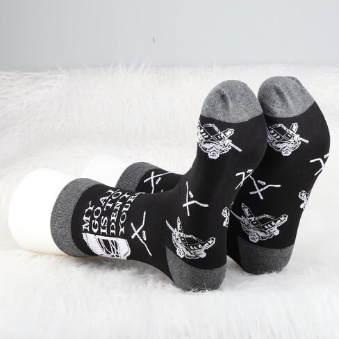 MBMSO 2 Pairs Hockey Goalie Socks Hockey Goalie Dad Gift Hockey Crew Socks My Goal is to Deny Yours Hockey Goalkeeper Socks in Saudi Arabia