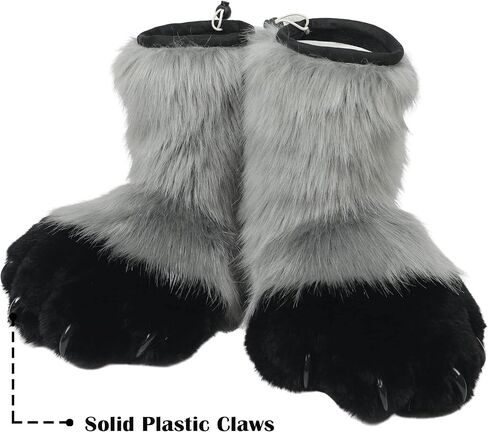 ZFKJERS Cosplay Animal Cat Plastic Claws for Fursuit Feet Paw Shoes Furry Paw Slippers Adults Costume Accessories Set in Saudi Arabia
