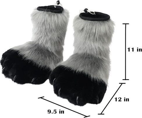 ZFKJERS Cosplay Animal Cat Plastic Claws for Fursuit Feet Paw Shoes Furry Paw Slippers Adults Costume Accessories Set in Saudi Arabia