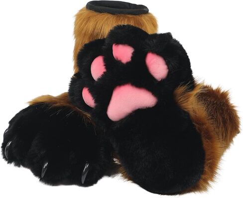 ZFKJERS Cosplay Animal Cat Plastic Claws for Fursuit Feet Paw Shoes Furry Paw Slippers Adults Costume Accessories Set in Saudi Arabia