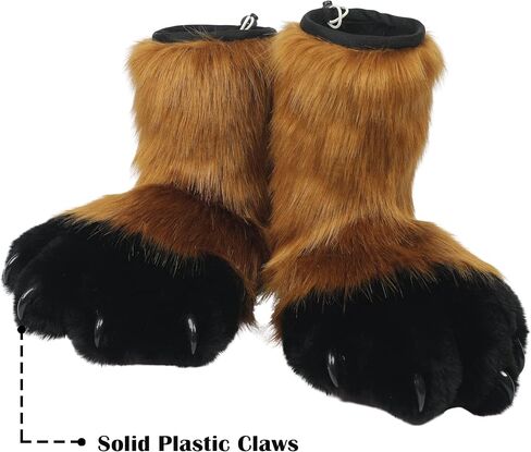 ZFKJERS Cosplay Animal Cat Plastic Claws for Fursuit Feet Paw Shoes Furry Paw Slippers Adults Costume Accessories Set in Saudi Arabia