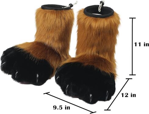 ZFKJERS Cosplay Animal Cat Plastic Claws for Fursuit Feet Paw Shoes Furry Paw Slippers Adults Costume Accessories Set in Saudi Arabia