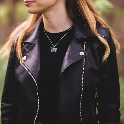 قلادة فراشة من الفضة الاسترليني عيار 925 بدلاية على شكل فراشة على شكل فراشة على شكل حيوان، مجوهرات هدايا للنساء والفتيات المراهقات, فضة استرلينية, فضة استرليني 925 in Kuwait