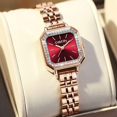 ساعات CakCity الكلاسيكية للنساء ساعات ذهبية وردية مع حزام فولاذي ساعة نسائية أنيقة للنساء ساعة يد كوارتز تناظرية هدايا لها in Kuwait